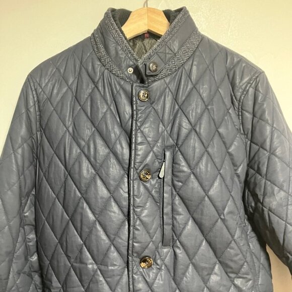 Ted Baker London Quilted Jacket Navy Blue Size 4 (Large) - Classic Casual - Picture 8 of 13